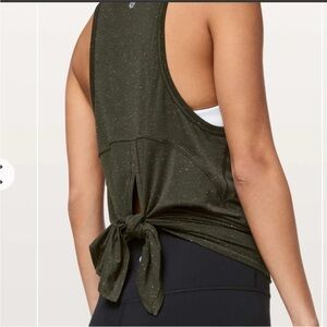 Lululemon Goal Up Tank in Dark Olive